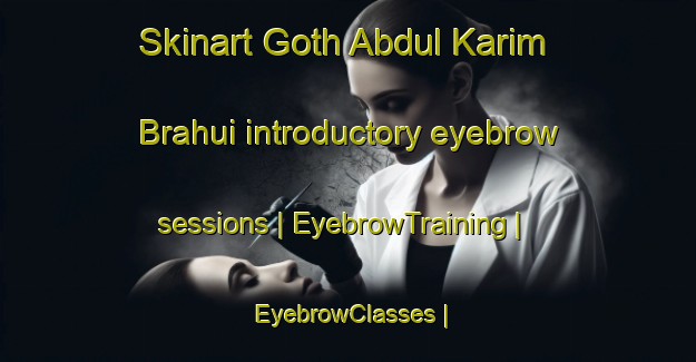 Skinart Goth Abdul Karim Brahui introductory eyebrow sessions | EyebrowTraining | EyebrowClasses | SkinartTraining-Pakistan